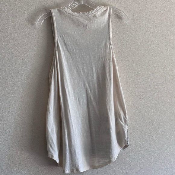 Lucky Brand Women's Embroidered Tank Top SZ M Ivory - Picture 9 of 10